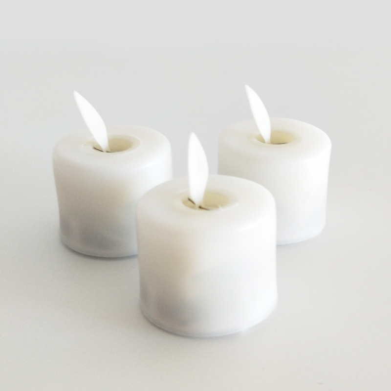 Flickering Flame LED TeaLight Candles  flat top Color:White 3.8*5CM 1