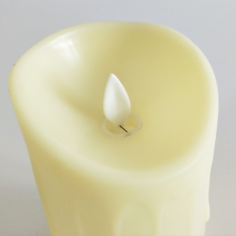 color changing flameless candle scallop top Color:White 1