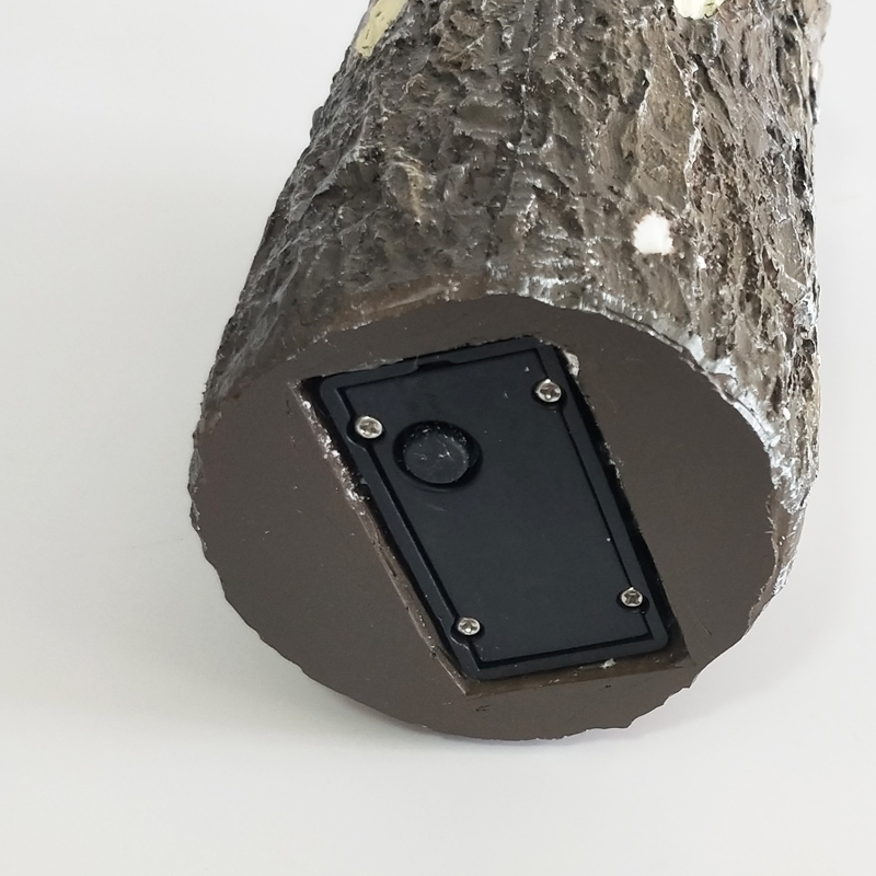 Solar Bark-Textured led pillar candle Color:Defautl 1