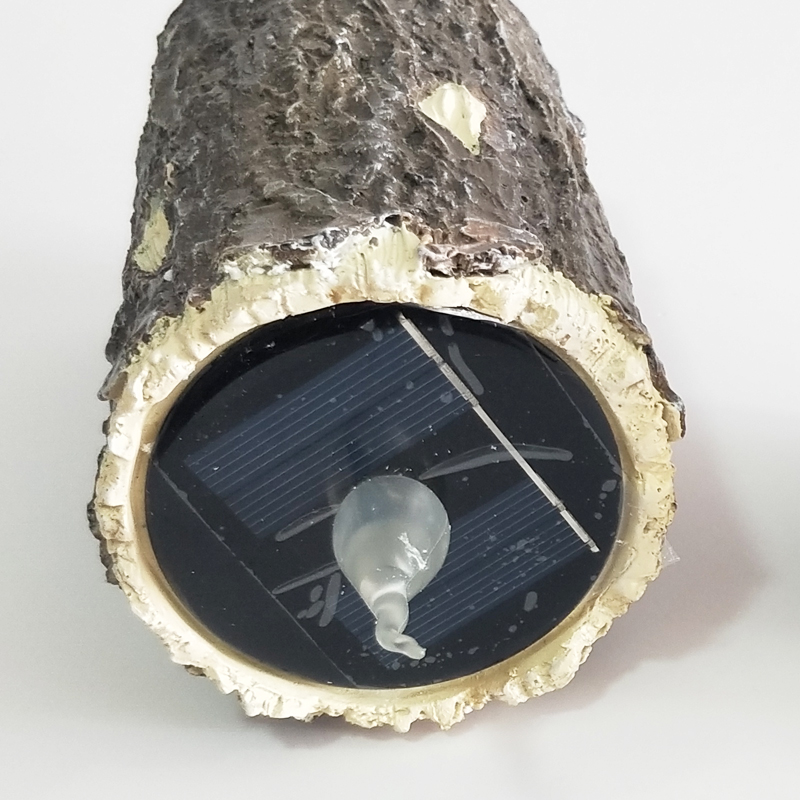 Solar Bark-Textured led pillar candle Color:Defautl 2