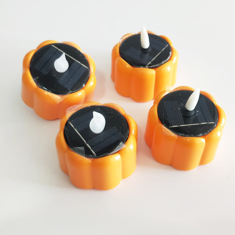 Halloween  pumpkin solar Led tealight candle Color:Default1 2
