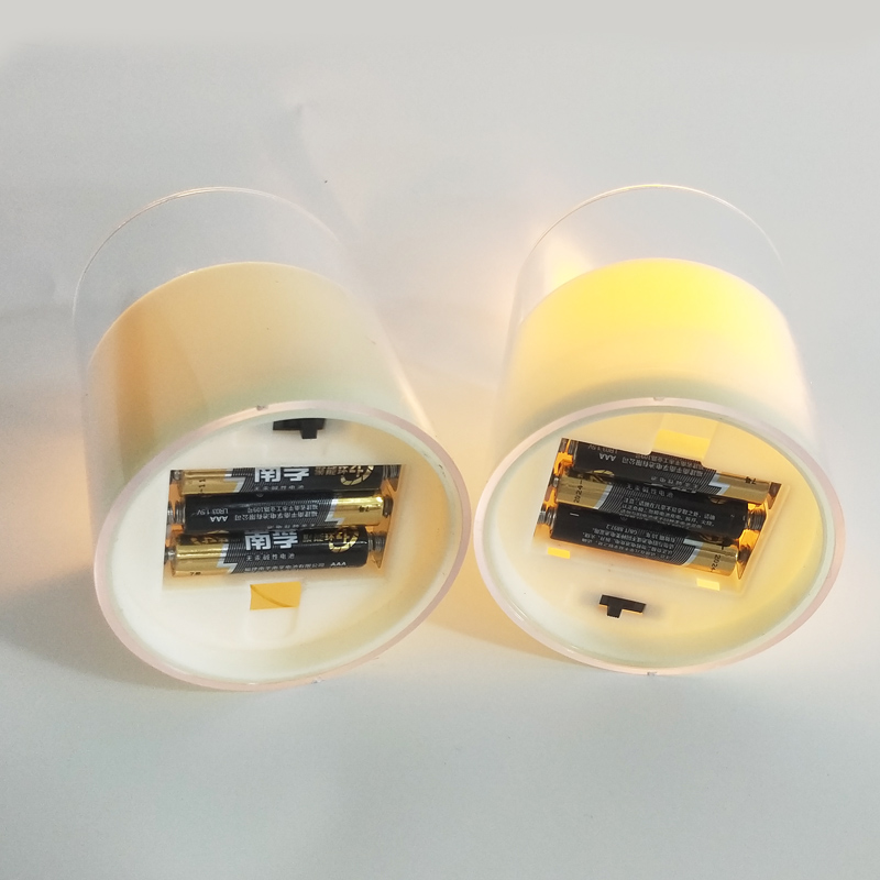 Ivory Led paraffin wax candle Color:7.5*10cm 1