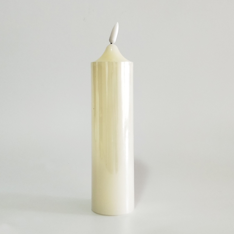 Rechargeable real wax Ivory Led candle with remote - set of 5 Size:5.3*20Cm