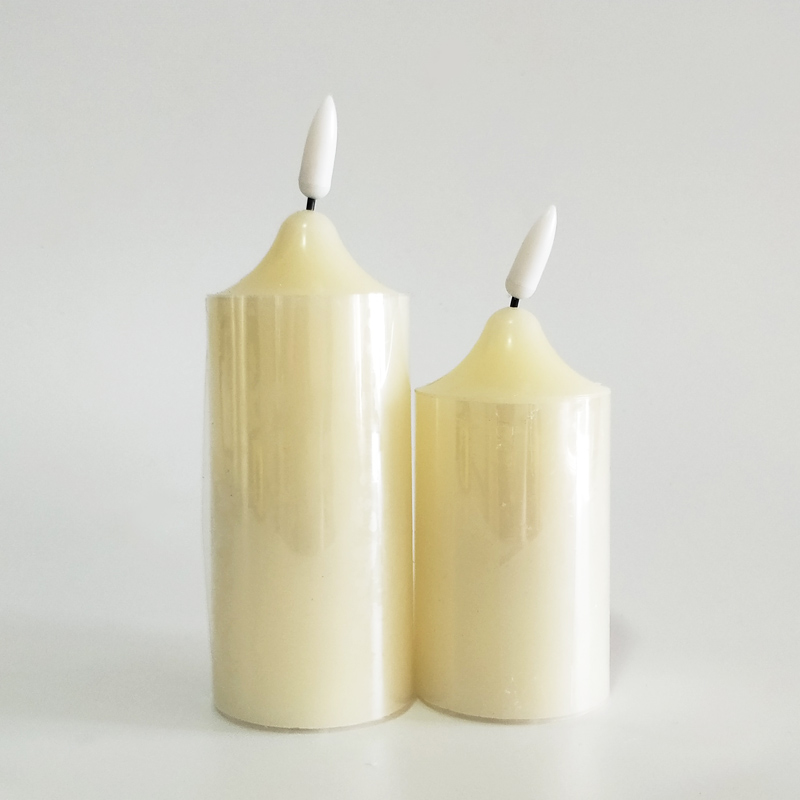 Rechargeable real wax Ivory Led candle with remote - set of 5 Size:5.3*10 Cm 1