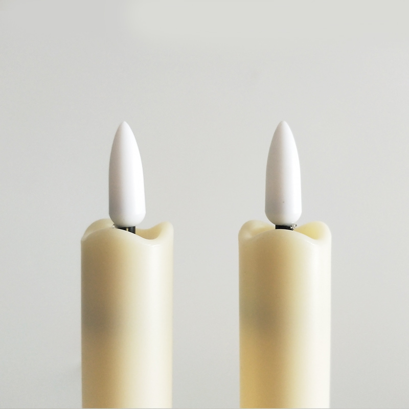 plastic flameless led taper candle Color:Ivory 1