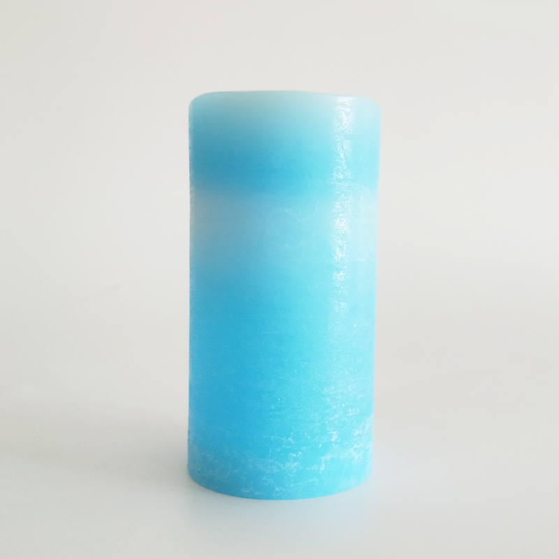 Frosted Turquoise Blue Real Wax led candle with Remote Control & Timer,Moving Wick Color:7.5x10cm 2