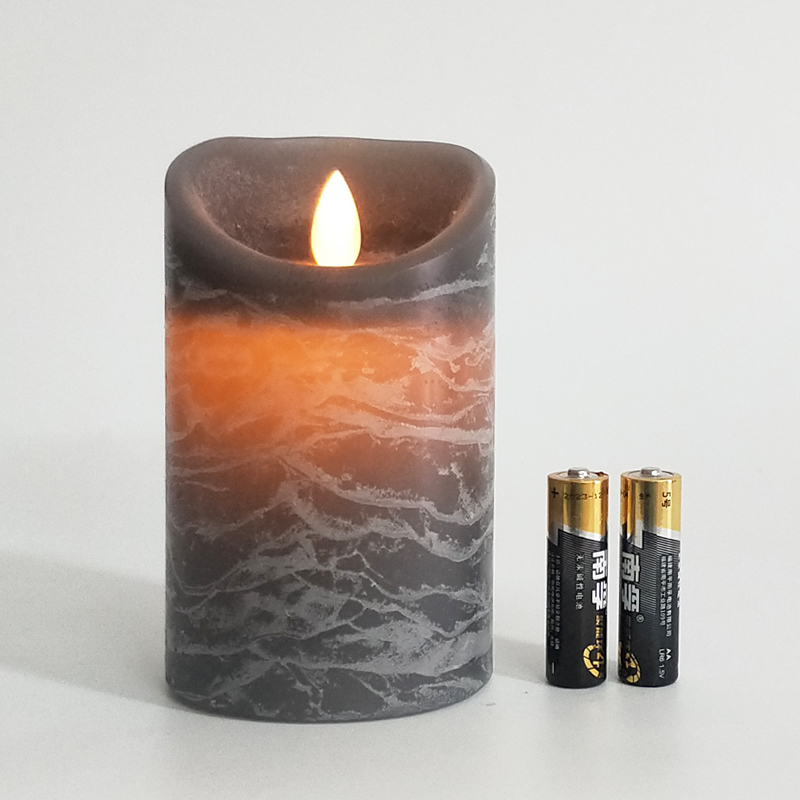 Rough Wax LED Electronic Candles Remote Control & Timer Size:7.5x12.5cm 1