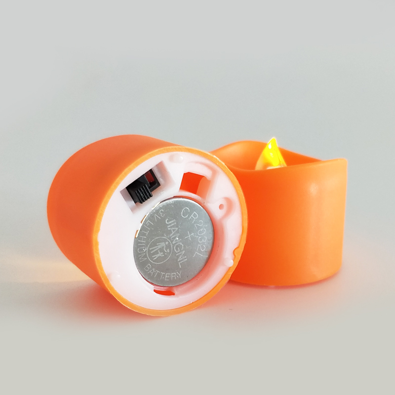 Small Multi-Color LED Tea Light Candles Color:Orange 1