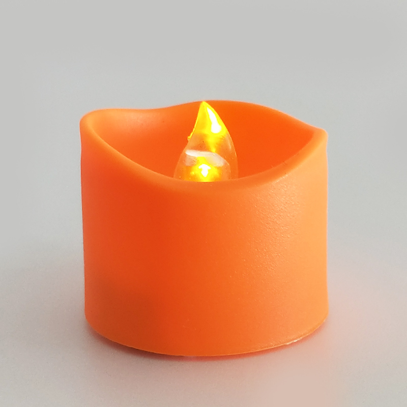 Small Multi-Color LED Tea Light Candles Color:Orange