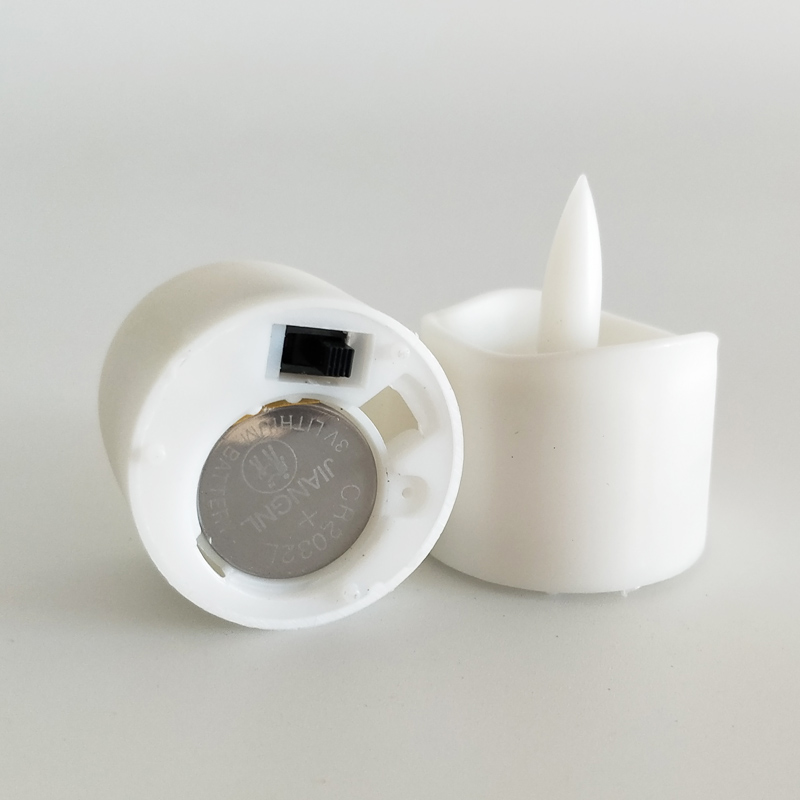 White led tealight candle Recessed Top 6 hour timer remote control Color:White 2