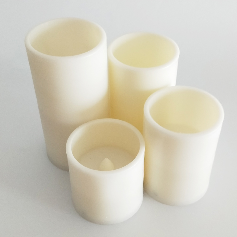 White cylindrical led candle Color:Orange 1