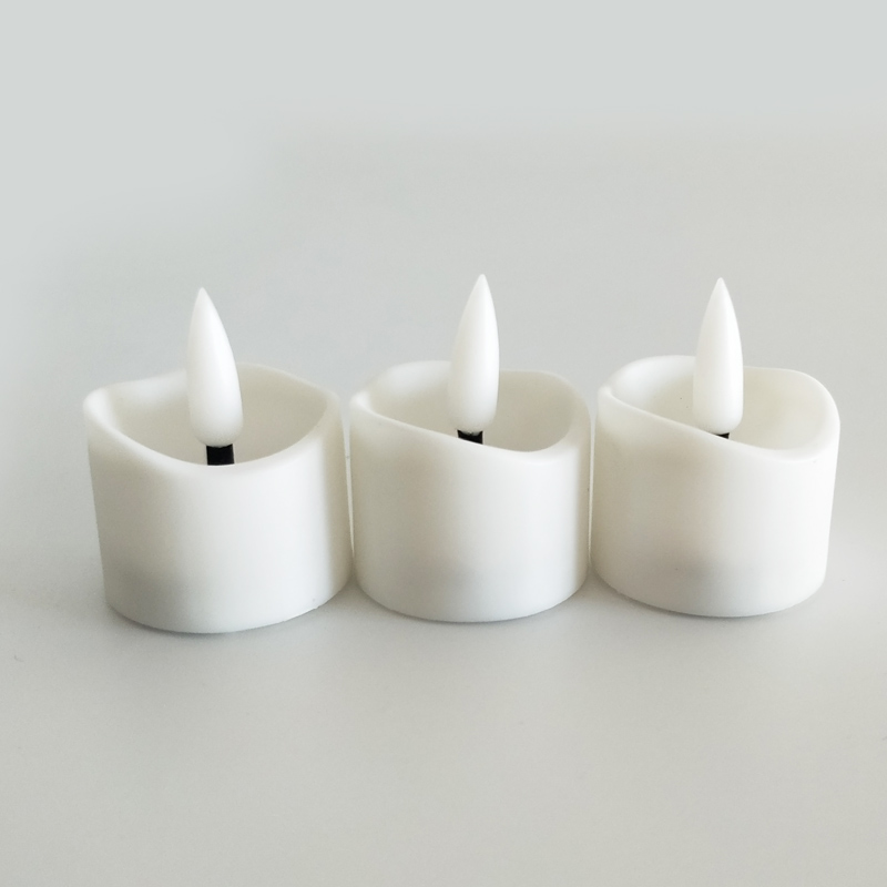 White led tealight candle Recessed Top 6 hour timer remote control Color:White 1