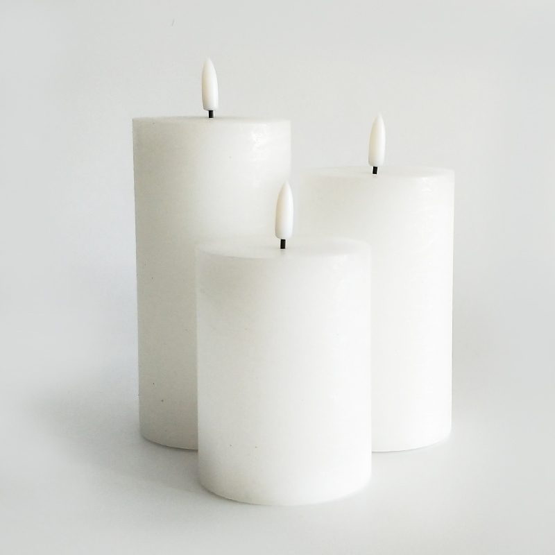 White real wax led  candle
