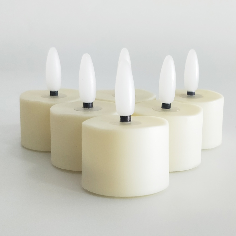 flickering flat top tealight led candle Remote control Rechargeable