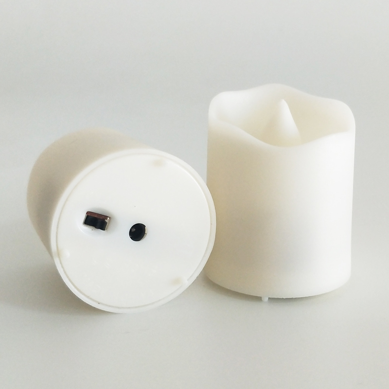 Rechargeable white color changing led  tealight candle wither timer Color:White 1