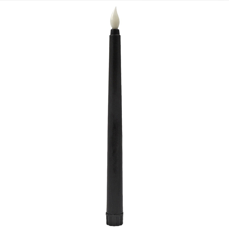 Black led taper candle with remote control Type:type1;Size:25.2cm x 2.1cm 2