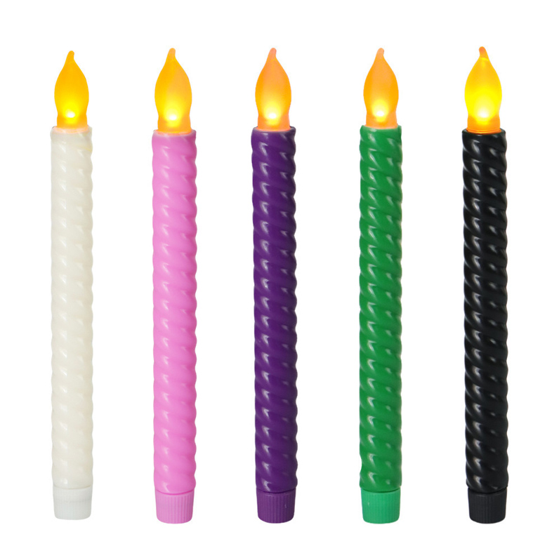 Halloween Black Spiral LED Candle set 6 Other