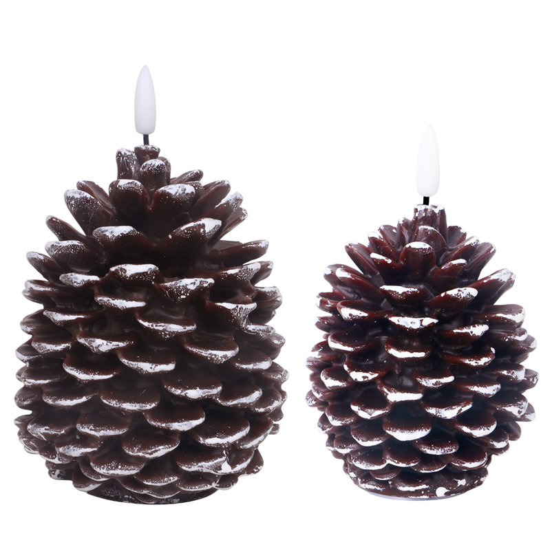 real wax Pinecone LED CANDLE