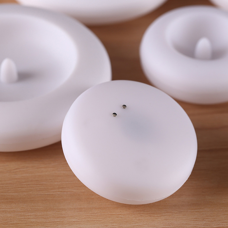 multicolor waterproof flameless floating LED electronic candle lamp Color:White 1