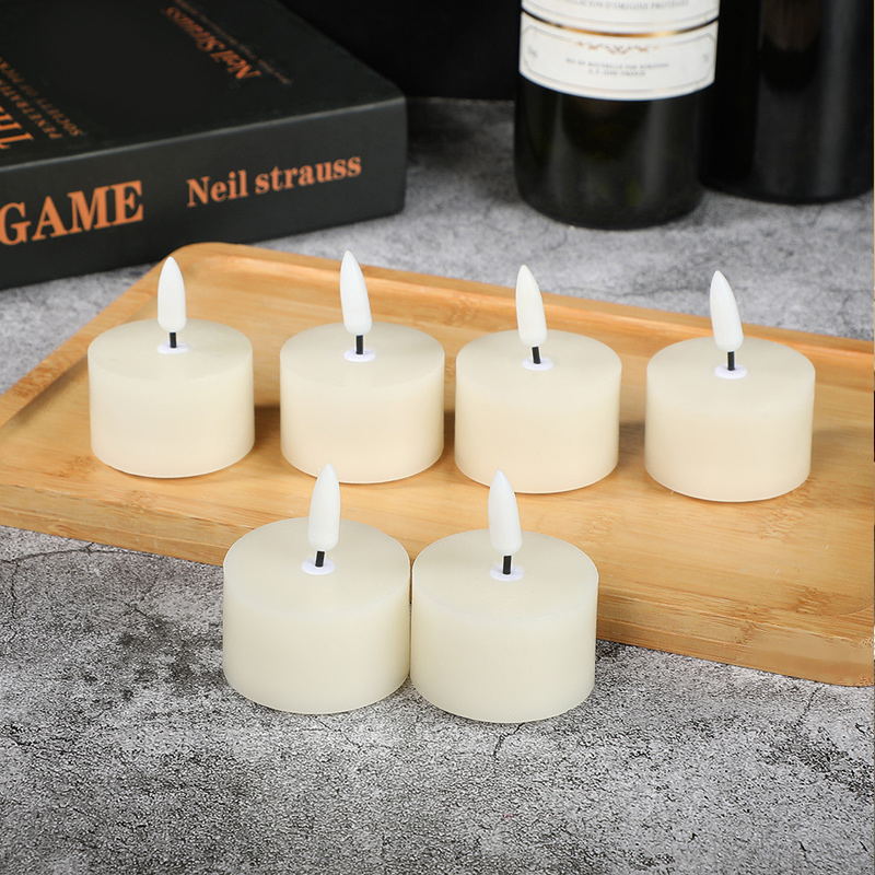 Real wax led votive candle remote control Color:Ivory;Battery:2032 1