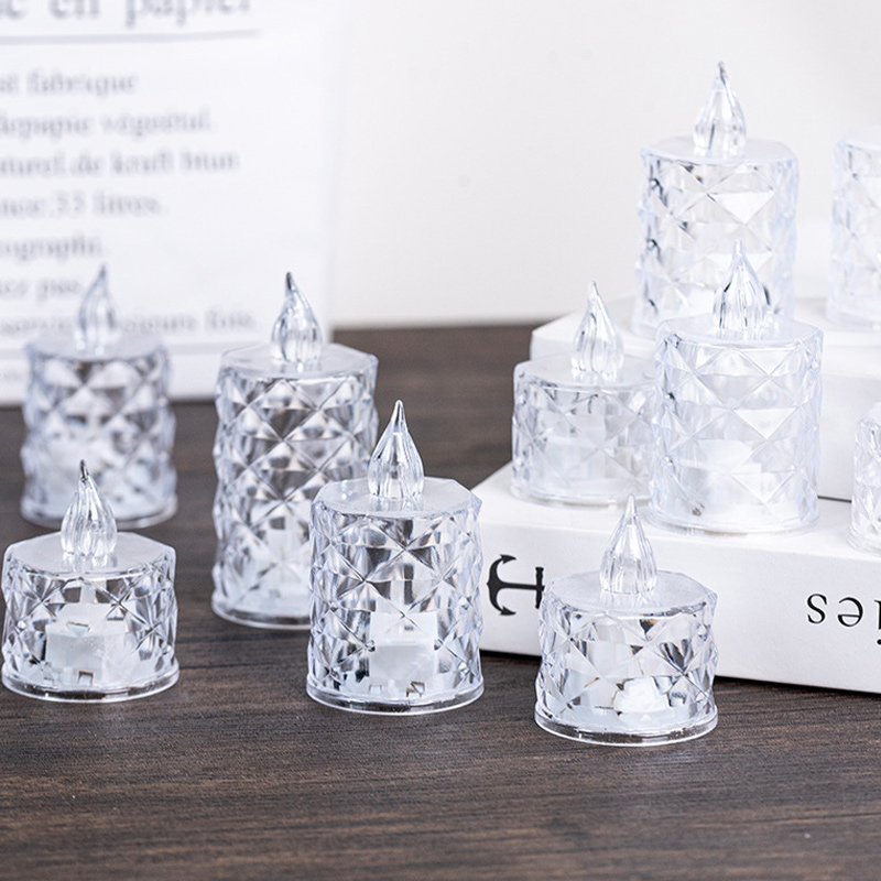 Transparent Crystal Diamond led Candle lamp Color:3.6*5.0cm 3