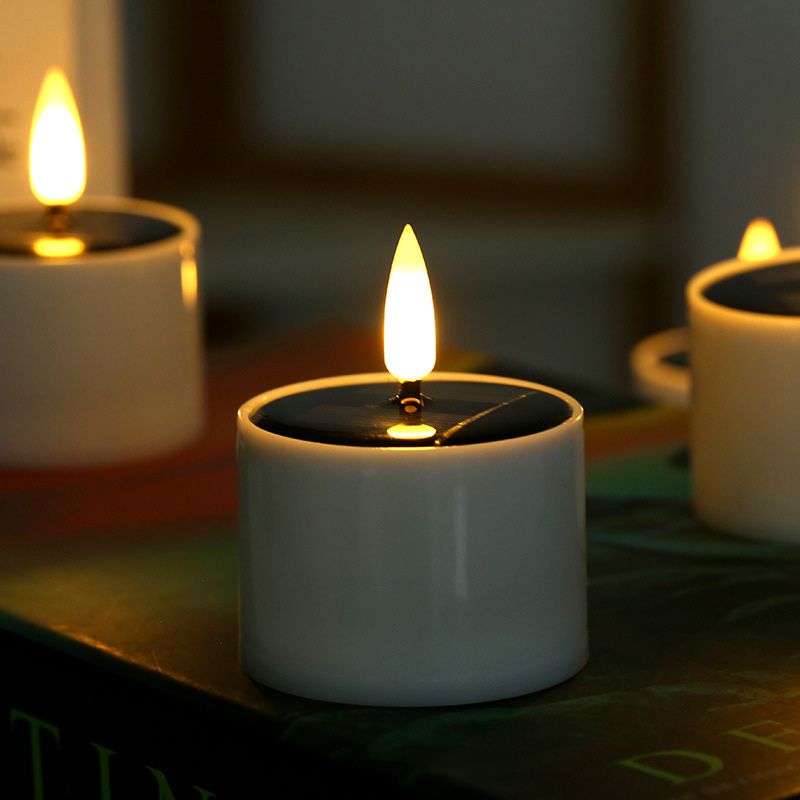 Solar led tealight candle Color:White 3