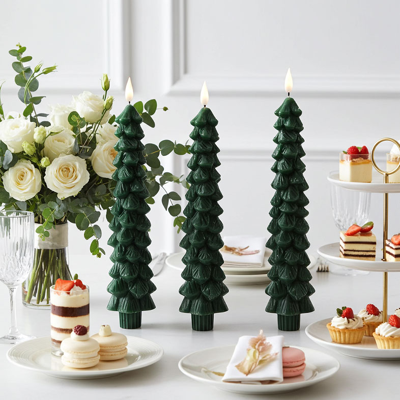 Christmas tree led candles Emitting Color:Green 2