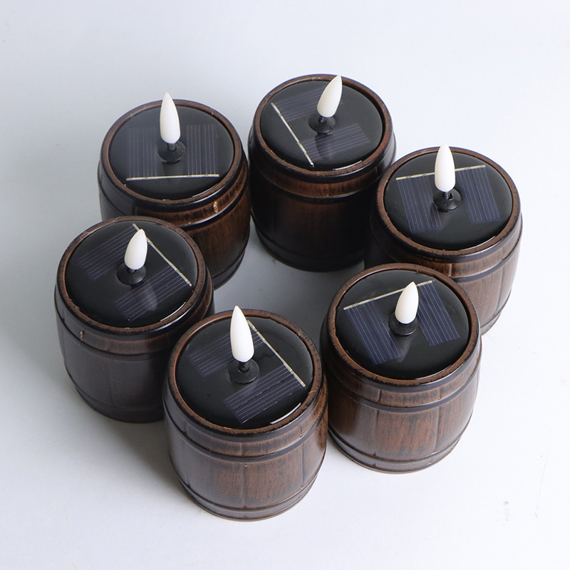 Outdoor Waterproof Solar Powered LED Flameless Candles Color:Warm White 5