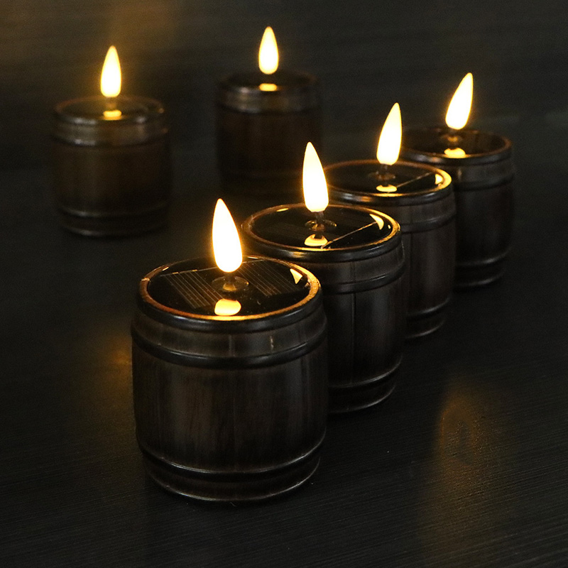Outdoor Waterproof Solar Powered LED Flameless Candles Color:Warm White 4