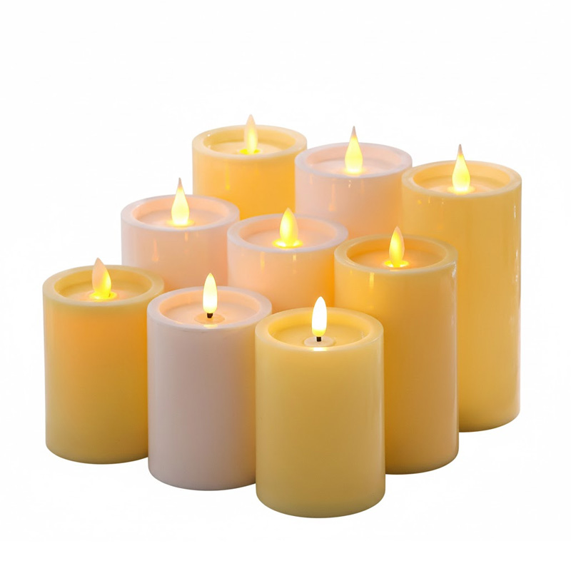 Glitter LED Flameless Candles Flickering Wick, Add a Magical Glow to Your Space with Elegant Shimmering Flameless Pillar Candles