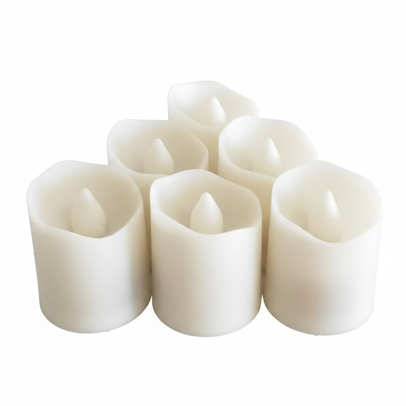 Rechargeable white color changing led  tealight candle wither timer