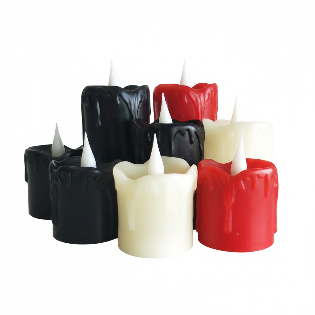 Rechargeable Flameless votive candles, dripping wax ,Set of 3, melted edge, battery-operated led candle, flickering flame,home & party decor