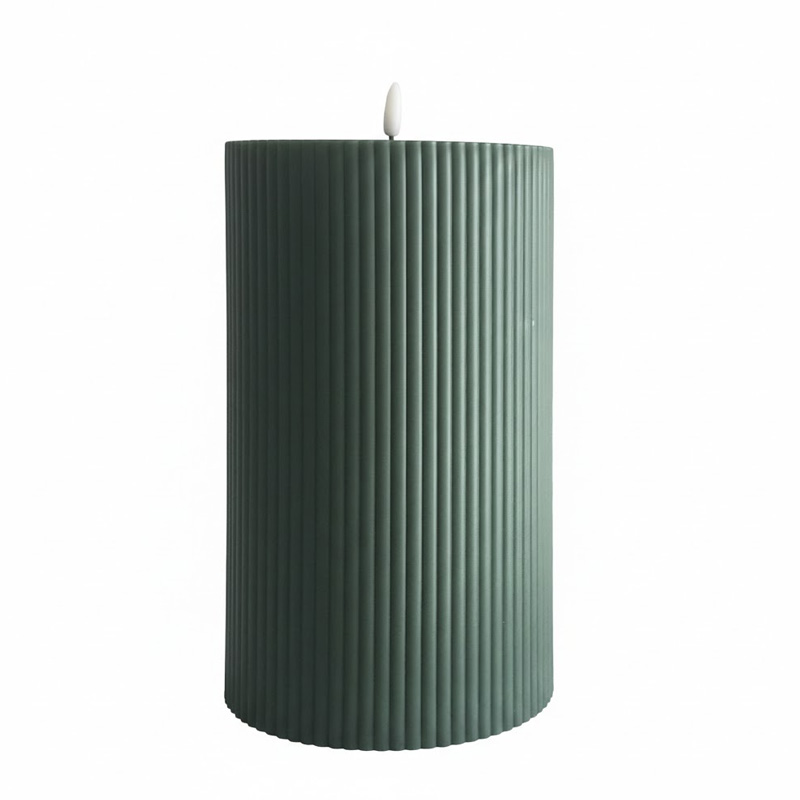 Waterproof Fluted LED Flameless Pillar Candle with Remote Control & Timer, Extral large size, king size, available indoor & outdoor