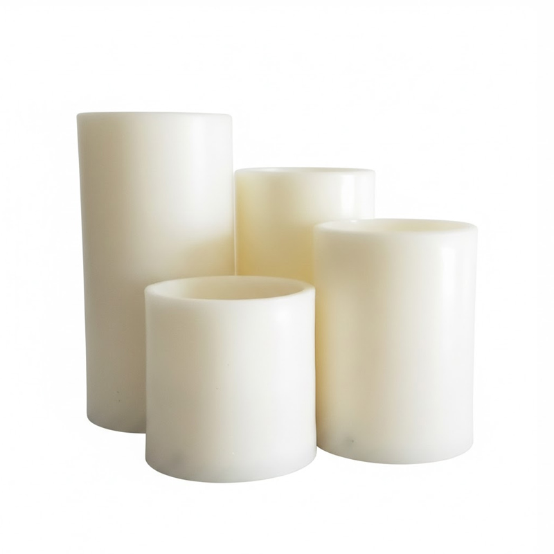 White cylindrical led candle