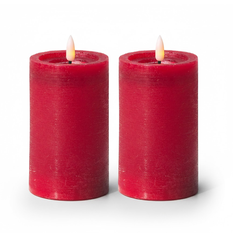 Premium Real Wax LED Flameless Pillar Candle - Realistic Dancing Flame Effect, Experience the Warmth of a Real Candle with the Safety of Modern LED Technology