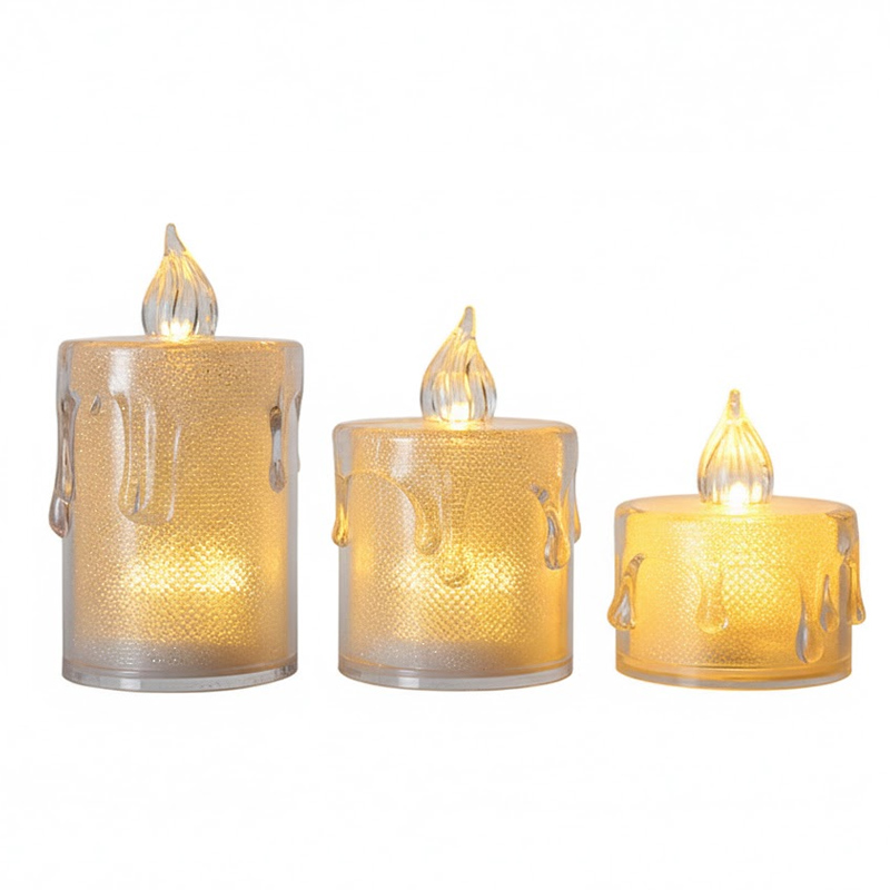small tranparent dripping Led Candle