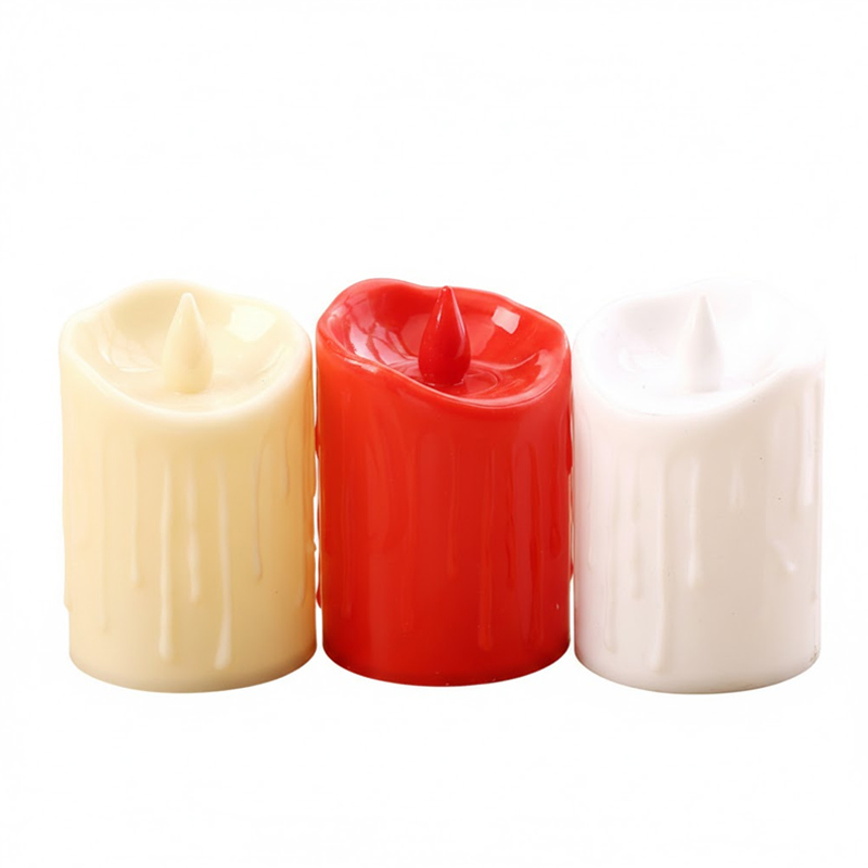 Realistic Flameless LED Pillar Candles with Wax Dripping Effect - Battery Operated Tea Lights, Elegant dripping wax design meets modern safety – create the perfect warm ambiance without the fire hazard