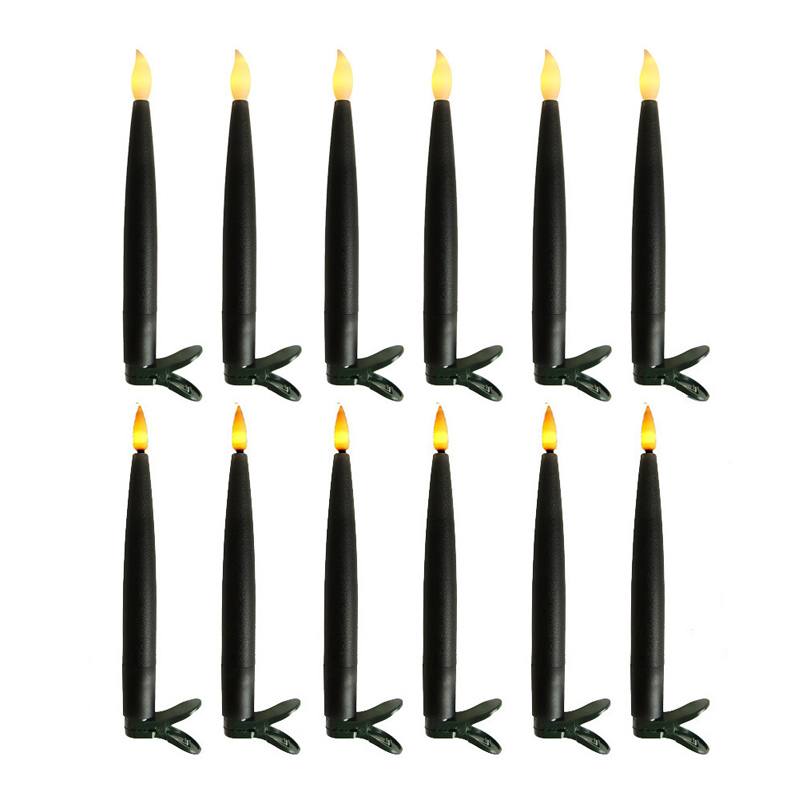 Magic Wand Remote Floating Candles - Flickering LED Taper Candles with Timer for Harry Potter Theme Decor, Transform Your Home into a Magical Hall with 12 PCS Battery Operated Hanging Candles and Magic Wand Control
