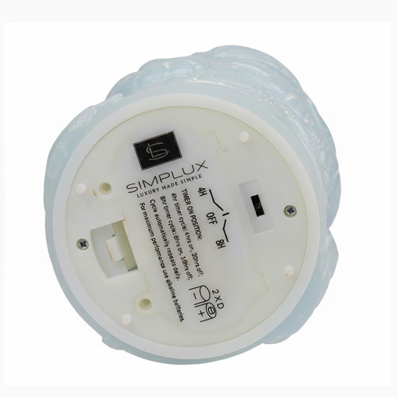 Ocean-Themed Shell Embossed Flameless LED Pillar Candle - Real Paraffin Wax, 3.5" x 6" Color:Blue;Size: 9*15cm 3