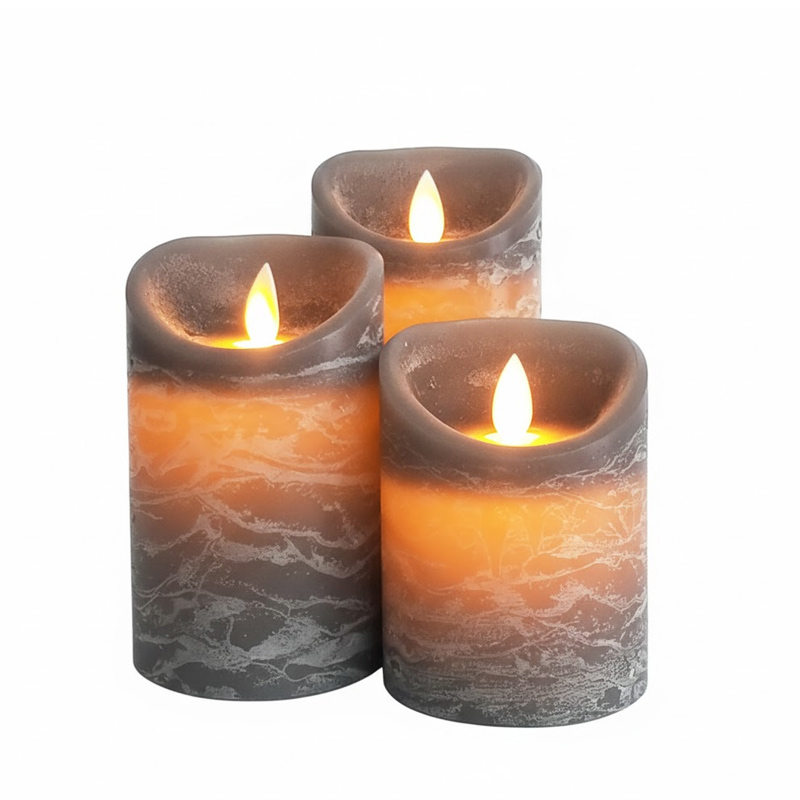 Rough Wax LED Electronic Candles Remote Control & Timer