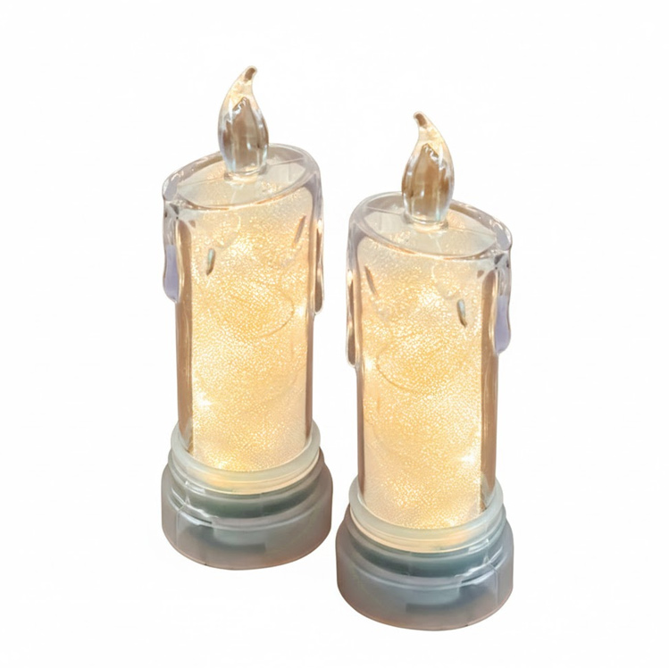 Solar Powered Crystal LED Candle - Waterproof Flickering Flameless Pillar for Outdoor & Indoor Decor, Eco-Friendly Elegance Meets Modern Technology: The Ultimate Maintenance-Free Glow for Your Garden and Home.