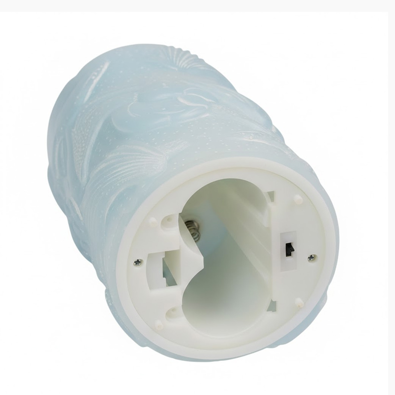 Ocean-Themed Shell Embossed Flameless LED Pillar Candle - Real Paraffin Wax, 3.5" x 6" Color:Blue;Size: 9*15cm 4