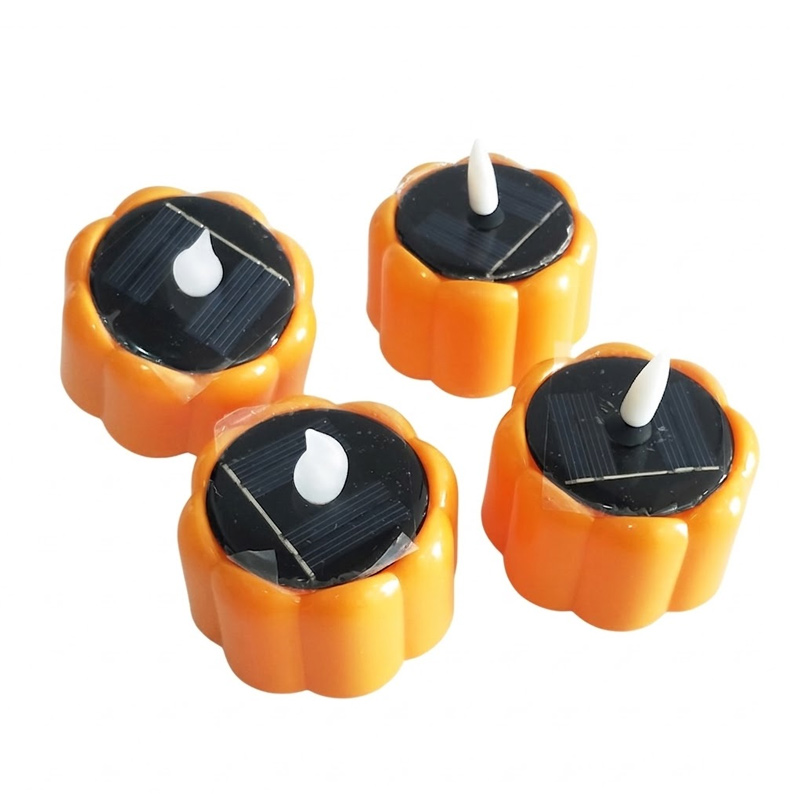 Halloween  pumpkin solar Led tealight candle